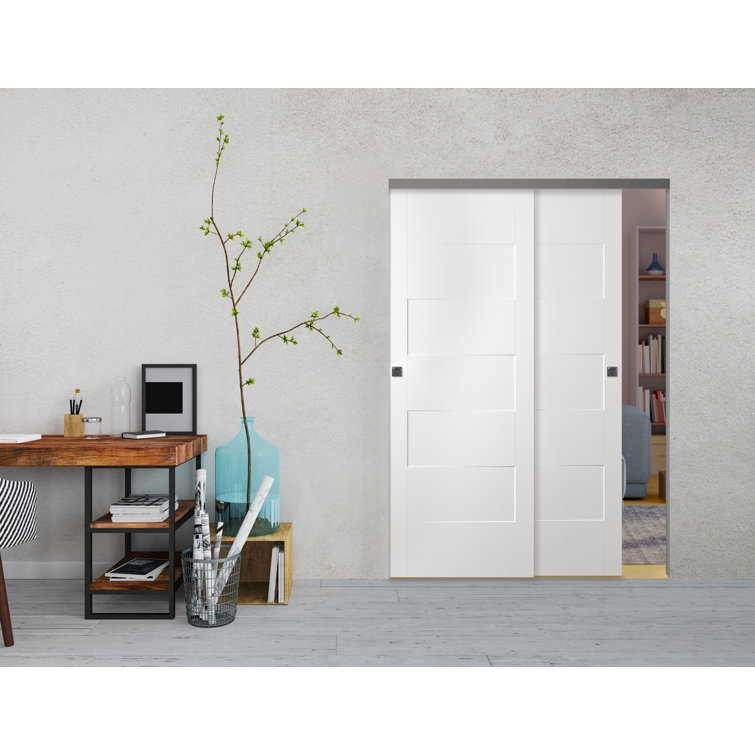 Belldinni Flush Wood Lester White Sliding Closet Doors Wayfair
